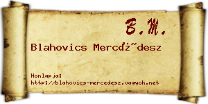 Blahovics Mercédesz névjegykártya